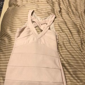 Creme/tan tight dress